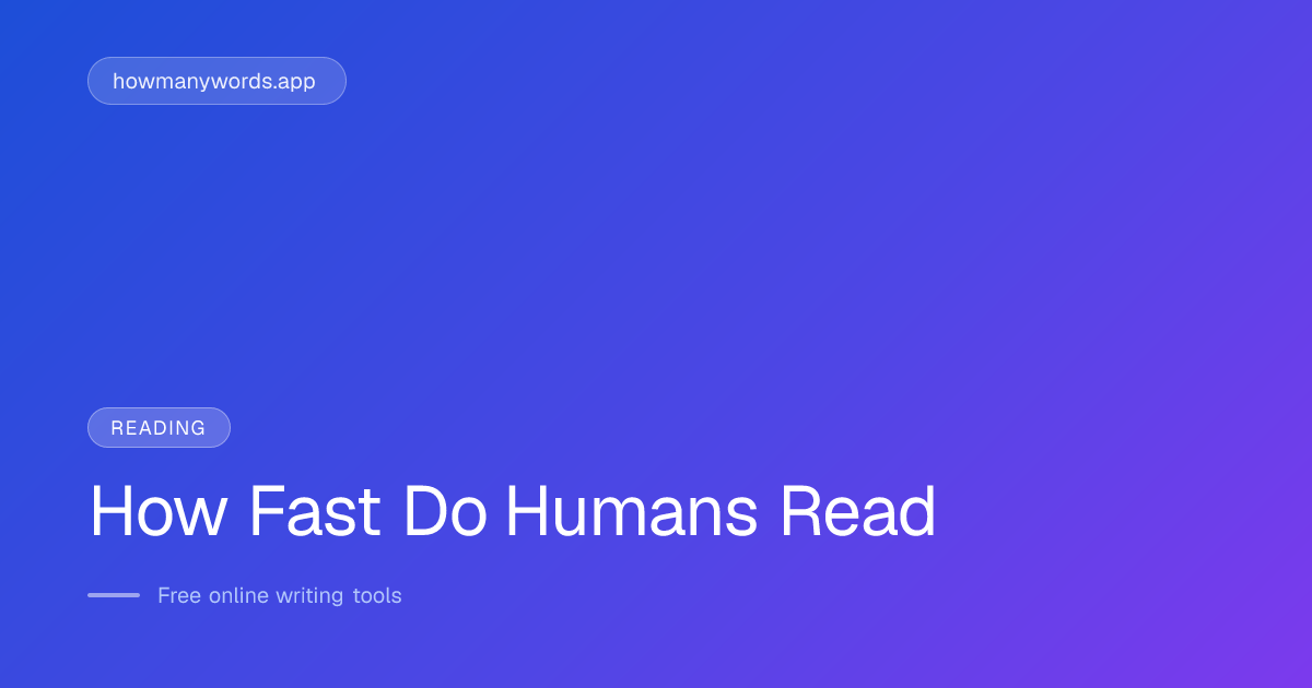 How Fast Do Humans Read? Speed Limits, Records & Comprehension