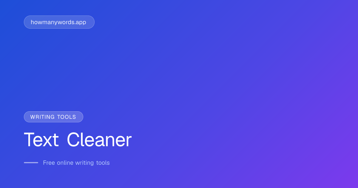 Text Cleaner - Remove Extra Spaces, Line Breaks & Find/Replace | How ...